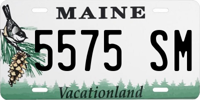 ME license plate 5575SM