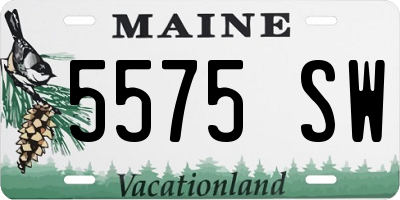ME license plate 5575SW