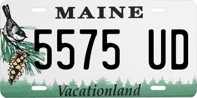 ME license plate 5575UD