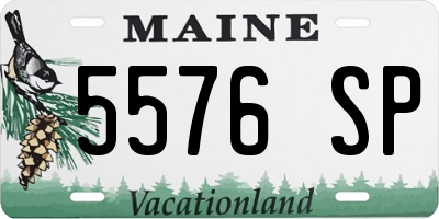 ME license plate 5576SP