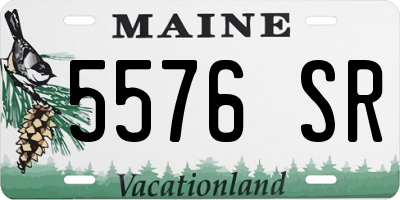 ME license plate 5576SR
