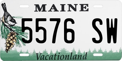 ME license plate 5576SW