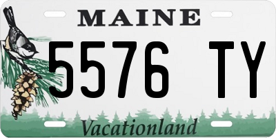 ME license plate 5576TY