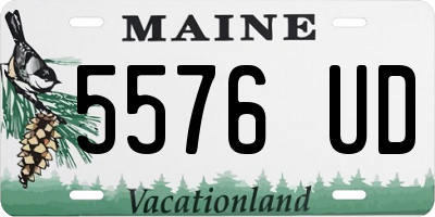ME license plate 5576UD
