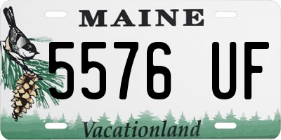 ME license plate 5576UF