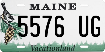 ME license plate 5576UG