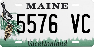 ME license plate 5576VC