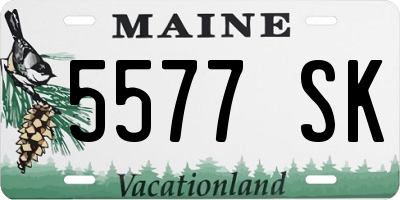 ME license plate 5577SK