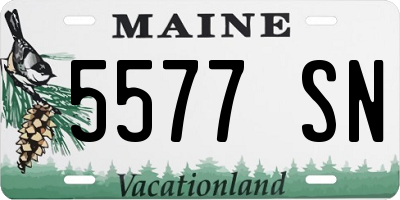 ME license plate 5577SN