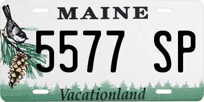 ME license plate 5577SP