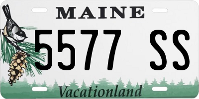 ME license plate 5577SS