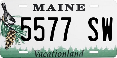 ME license plate 5577SW