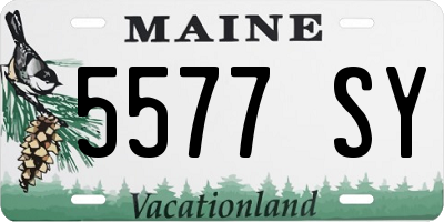ME license plate 5577SY