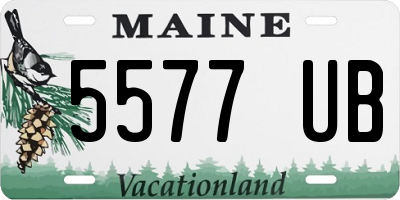 ME license plate 5577UB