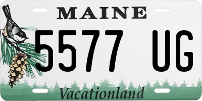 ME license plate 5577UG