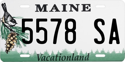 ME license plate 5578SA