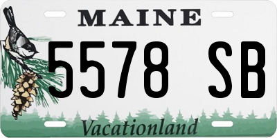 ME license plate 5578SB