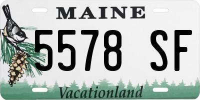 ME license plate 5578SF