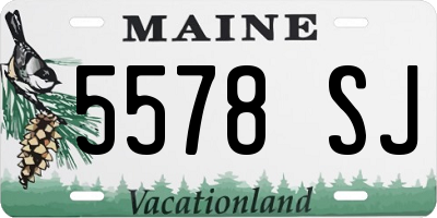 ME license plate 5578SJ