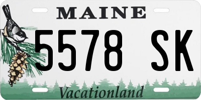 ME license plate 5578SK