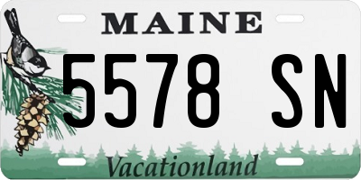 ME license plate 5578SN