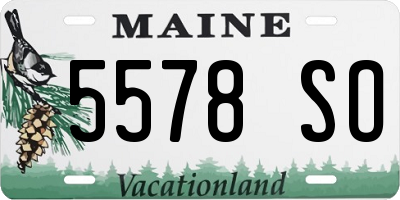 ME license plate 5578SO