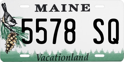 ME license plate 5578SQ
