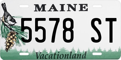 ME license plate 5578ST