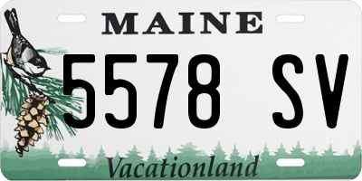 ME license plate 5578SV
