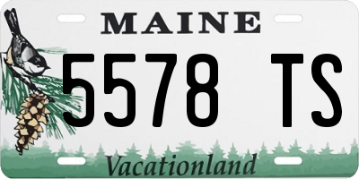 ME license plate 5578TS