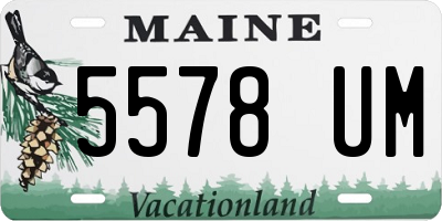 ME license plate 5578UM