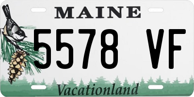 ME license plate 5578VF