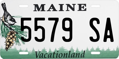 ME license plate 5579SA