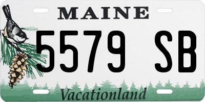 ME license plate 5579SB