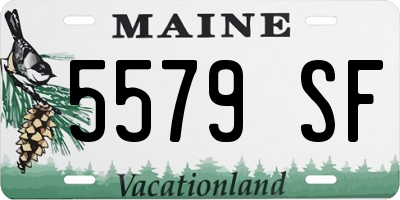 ME license plate 5579SF