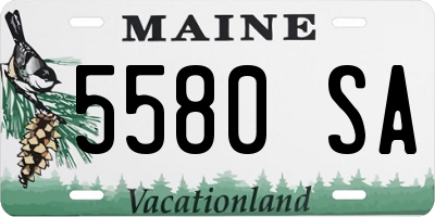 ME license plate 5580SA