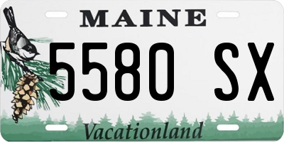 ME license plate 5580SX