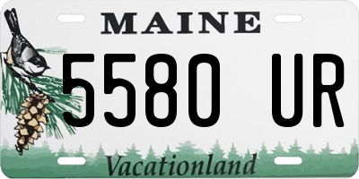 ME license plate 5580UR