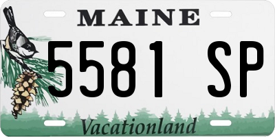 ME license plate 5581SP