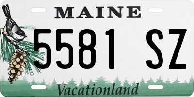 ME license plate 5581SZ