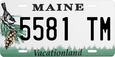 ME license plate 5581TM