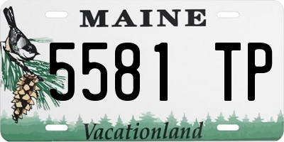 ME license plate 5581TP