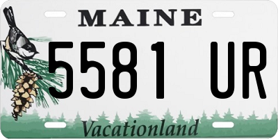 ME license plate 5581UR