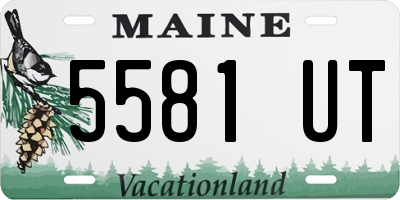 ME license plate 5581UT