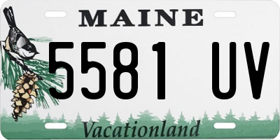 ME license plate 5581UV