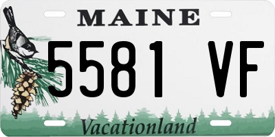 ME license plate 5581VF