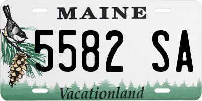 ME license plate 5582SA