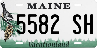 ME license plate 5582SH