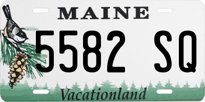 ME license plate 5582SQ