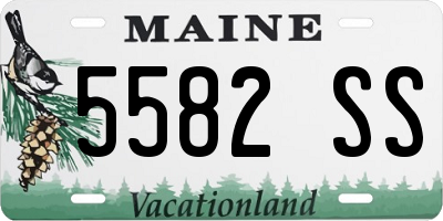 ME license plate 5582SS